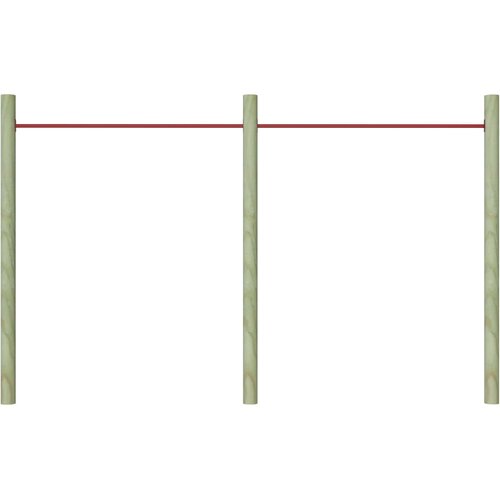  Prečke za prevrtanje 2 kom 125 cm čelične crvene Slike