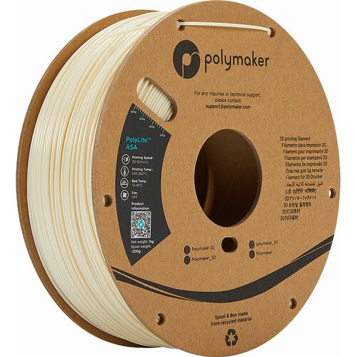Polymaker polylite asa natural, 2.85 mm / 1000 g Slike