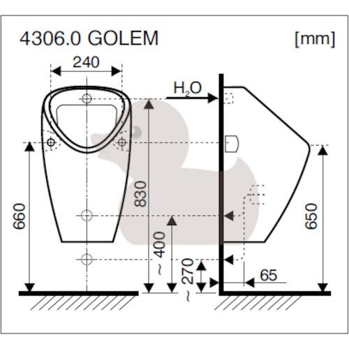 Jika H8430600000001 Golem pisoar Cene