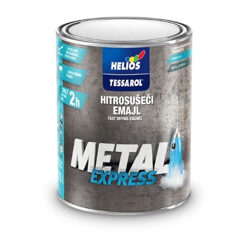 Helios POKRIVNI PREMAZ METAL EXPRES 0.75L BELA Cene