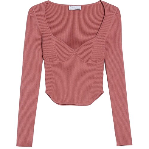 Bershka Majica staro roza Slike