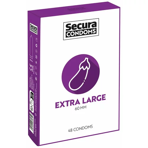 Secura Eggplant - ekstra veliki kondomi - 60mm (48kom)