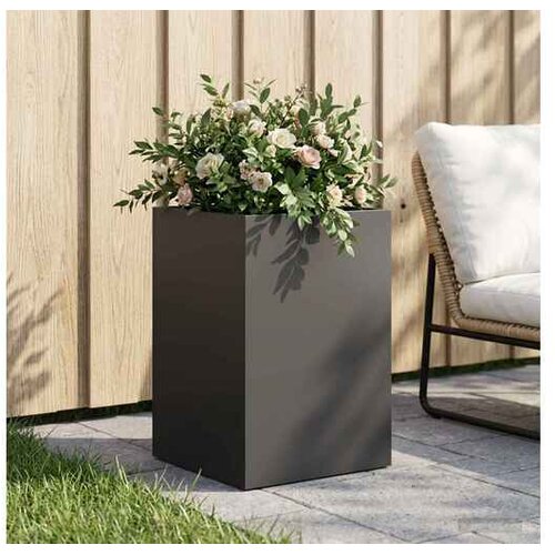 vidaXL Vrtna saksija Crna 40 x 40 x 60 cm Čelična vrata - Crna 40 x 40 x 60 cm Cijene