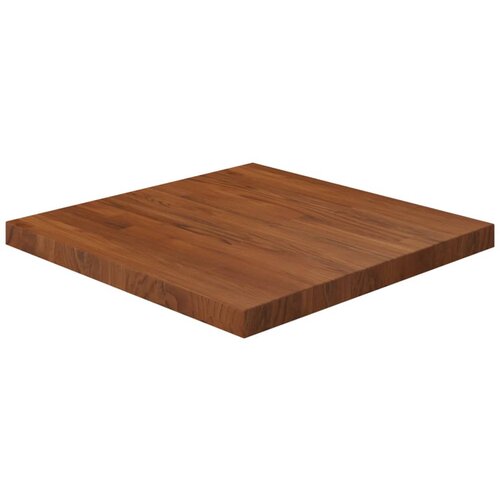 VidaXL kvadratna mizna plo&amp;scaron;ča tem. rjava 60x60x4 cm trdna hrastovina Slike