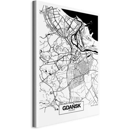  Slika - City Plan: Gdansk (1 Part) Vertical 60x90 Na talijanskom platnu Cijene
