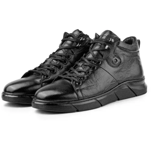 Ducavelli Ranne Genuine Leather Lace-up Rubber Sole Men's Boots.