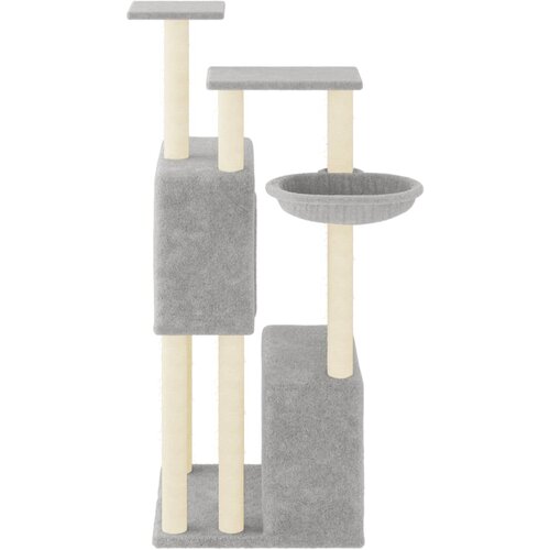  Penjalica za mačke sa stupovima za grebanje svjetlosiva 122 cm Slike