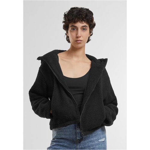 Urban Classics Women&amp;#039;s short jacket with hood Sherpa black Slike