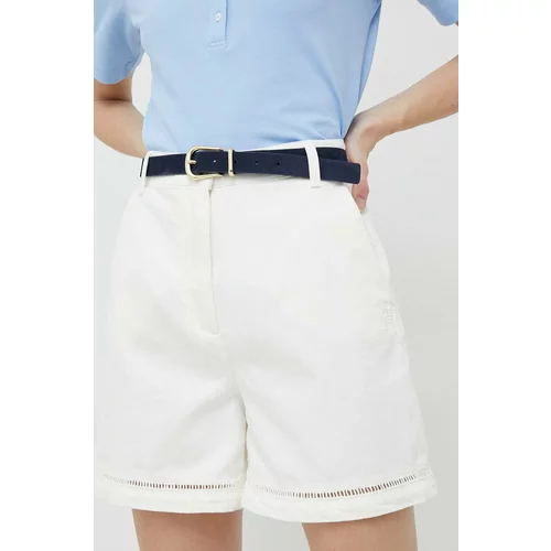 Tommy Hilfiger Kratke hlače ženski, bela barva