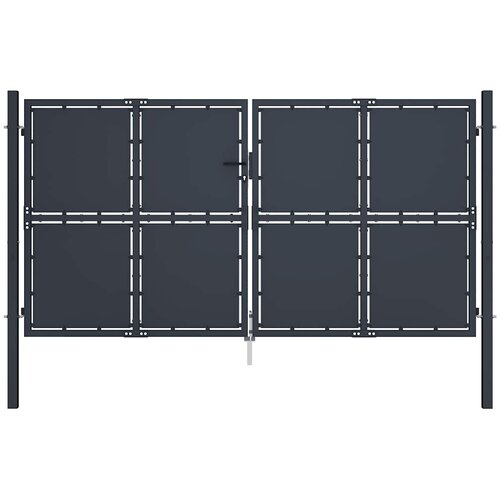  Vrtna vrata Čelik 300x175 cm Antracit Slike