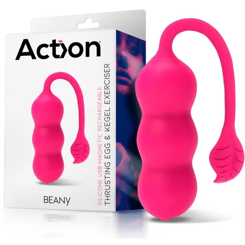 Action Beany Vibrating Egg and Kegel Exerciser Pink
