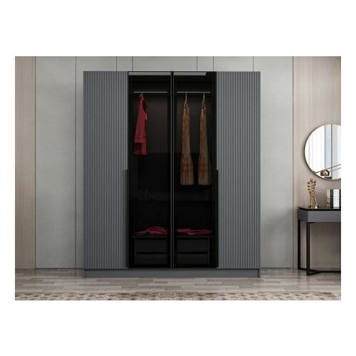 Woody Fashion Ormar Kale Plus 180x210x52cm Sivi Slike