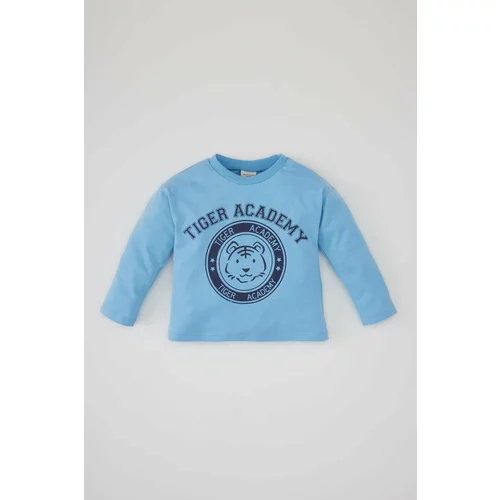 Defacto Baby Boy Regular Fit Crew Neck Tiger Pattern T-Shirt