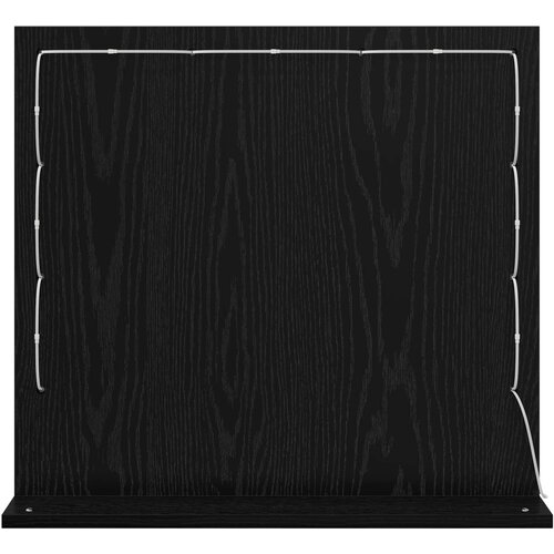  Ogledalo za Toalet Pravokutni Crni hrast 60 x 55 x 18 cm Slike