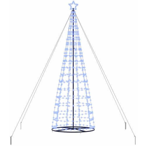  LED božićno drvce EKENAS 400 cm 800 LED lampica Plava Čelik Slike