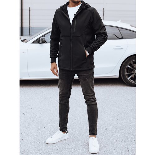 DStreet Men's transitional softshell jacket with hood black Cijene