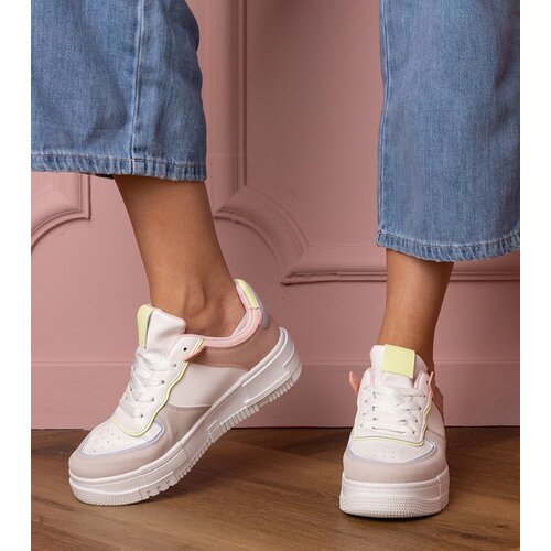 Gemre White-grey platform sports sneakers Fiones Cene
