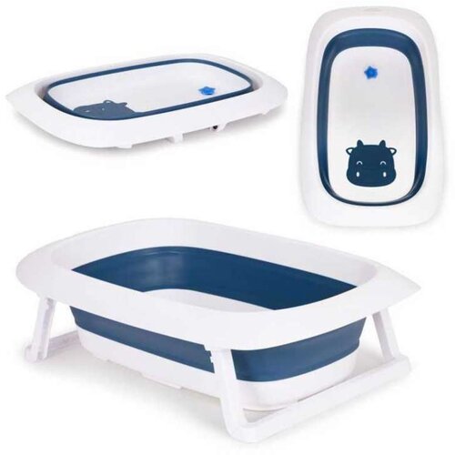 ECO TOYS Sklopiva kadica za kupanje bebe sa odvodom/ plava Cene