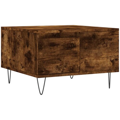 Maison Chic Klubska mizica - kavna mizica - Nizka mizica dimljeni hrast 55x55x36,5 cm inženirski les, (21753988) Cene