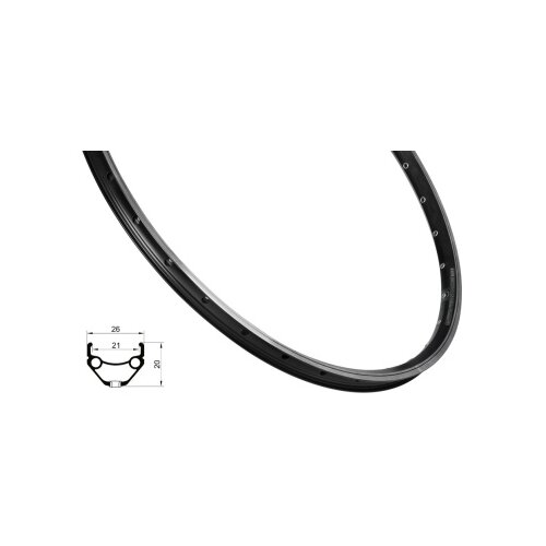 Force felga prime 622x21, 36h, crna ( 702333 ) Slike