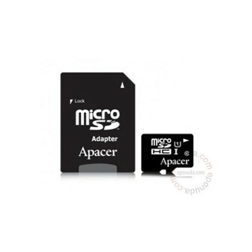 Apacer UHS-I MicroSDHC 16GB class 10 + Adapter AP16GMCSH1 memorijska kartica Slike