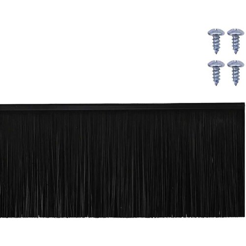  Držač četke za vrata 12 pcs Crna 100 cm Aluminijski legura Slike