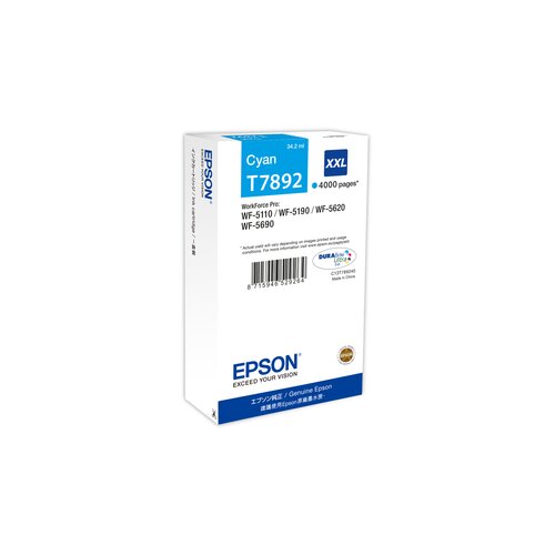 Epson T7892 patron C13T789240 cyan (34 ml | WF-5110DW/WF-5190DW/WF-5620DWF/WF-5690DWF) Slike