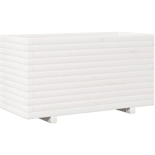  Vrtna sadilica bijela 90x40x49,5 cm od masivne borovine Slike