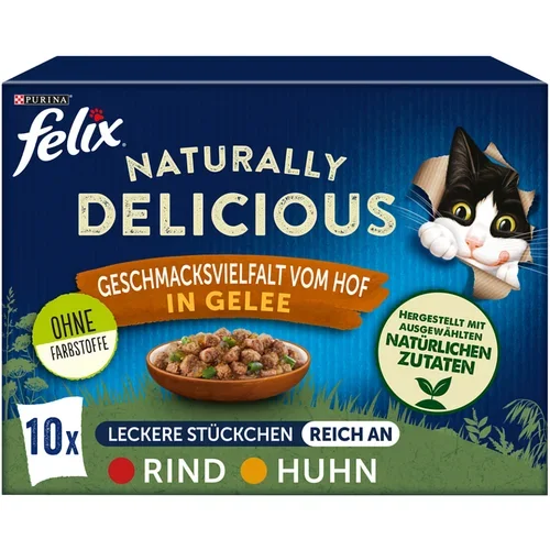 Felix Mešano pakiranje Naturally Delicious 10 x 80 g - Kmečki izbor v želeju