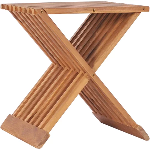 vidaXL Sklopivi stolac 40 x 32 x 45 cm od masivne tikovine