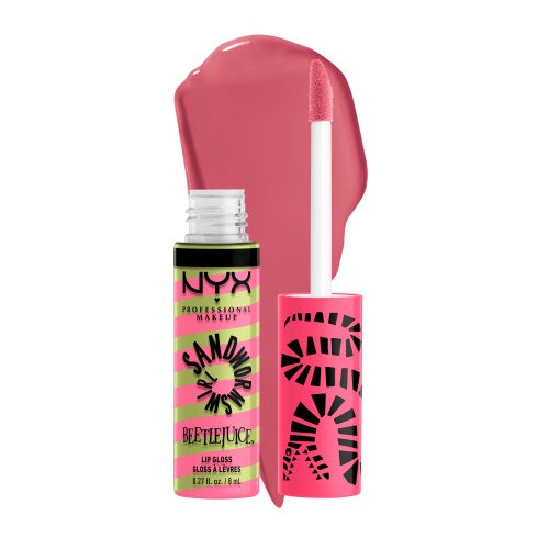 NYX Professional Makeup X Beetlejuice glos za ustnice - Sandworm Swirl Butter Lip Gloss - 01 Pink + Green Cene