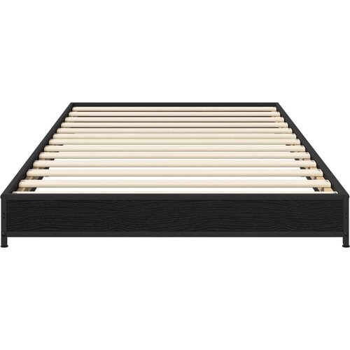  Okvir za krevet Crni hrast 80 x 200 cm Konstruirano drvo - Crni hrast Slike