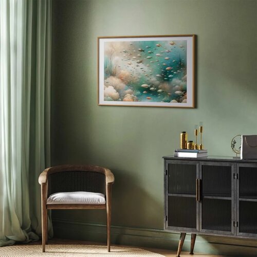  Plakat - Oceanic Beauty 60x40 Zlatni okvir s margom Cene