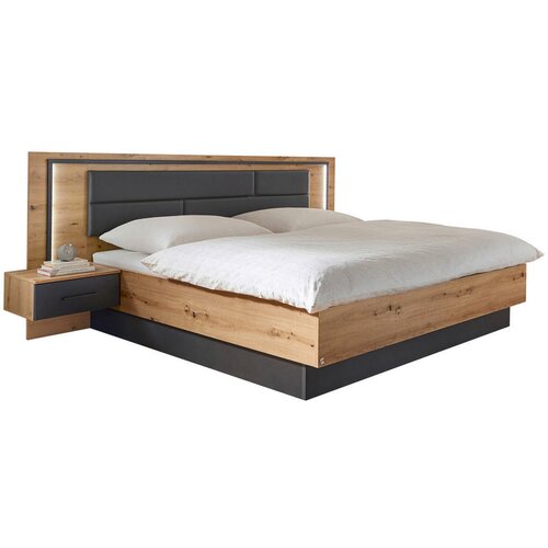 Rauch M&amp;ouml;bel POSTELJNA GARNITURA 160 cm x 200 cm , tekstil, leseni material siva, hrast artisan Slike
