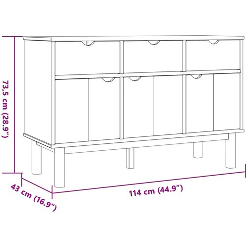  Kreveta OTTA Smeđa i crna 114 x 43 x 73,5 cm Slike
