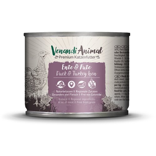  Venandi Animal Adult Cat 6 x 200 g - Pačetina i puretina Cijene