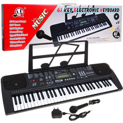  Dječji klavir MQ-6152UFB sa stalkom za note + mikrofon Slike