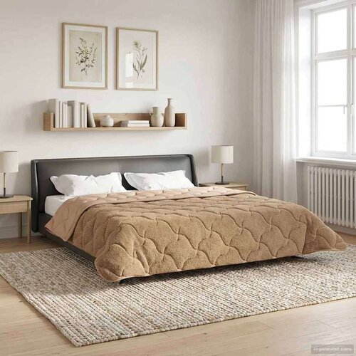  Poletna odeja Taupe 200 x 240 cm Mikrofibra in Teddy flis, (5000284346) Cene