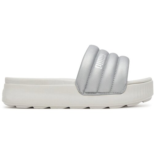 Puma ženske papuče karmen slide puffy wns aqua metallics, bele Slike