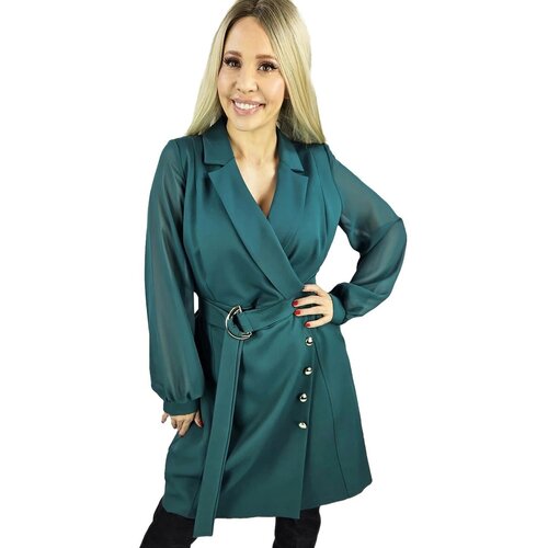 Pri Elegant navy cut dress Waist belt Gold buttons ARIEL Cijene