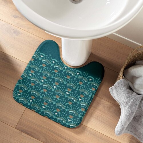 Douceur d int&amp;eacute;rieur Modrozelena kopalni&amp;scaron;ka preproga za WC 45x45 cm Imperia &amp;ndash; Slike