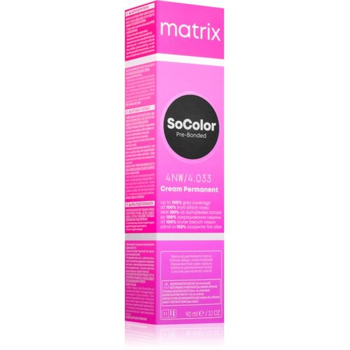 Matrix SoColor Pre-Bonded permanentna barva za lase za prekrivanje sivin odtenek 4NW 90 ml Cene