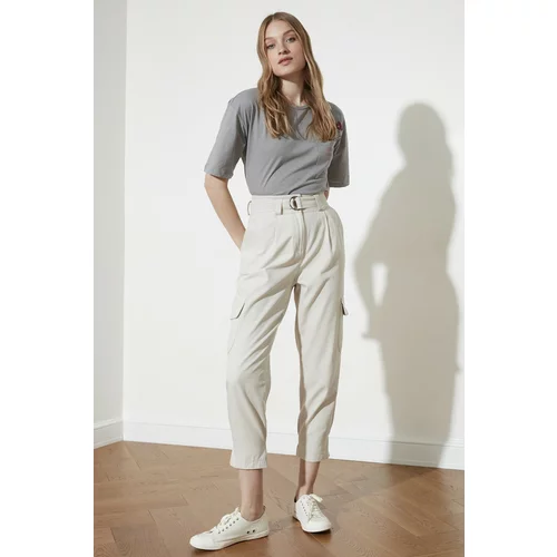 Trendyol Stone Belted Cargo Pants