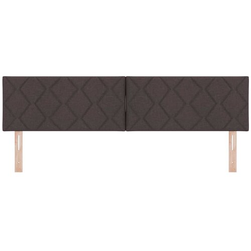  LED glava kreveta Smeđa 180 cm tkanina Slike