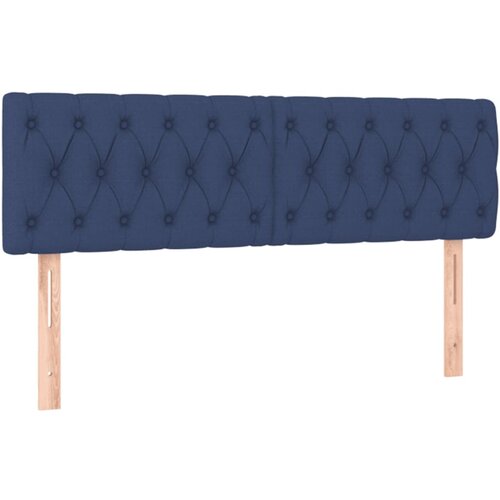 Maison Chic Posteljno vzglavje - Vzglavna omarica 2 kosa modro 72x7x78/88 cm blago, (22078195) Cene