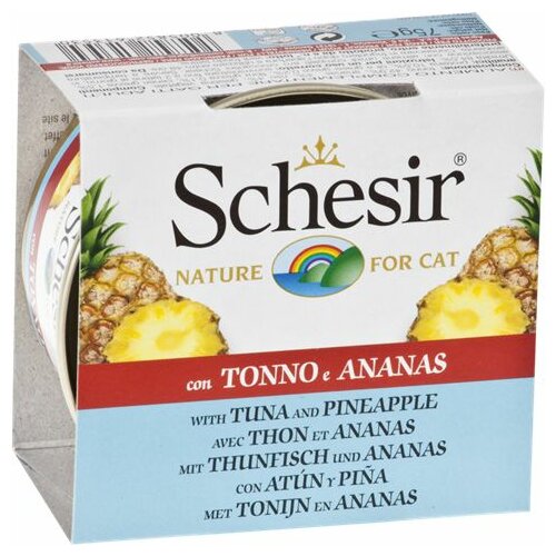 Schesir hrana za mačke u konzervi sa voćem - tuna i ananas 75gr Slike