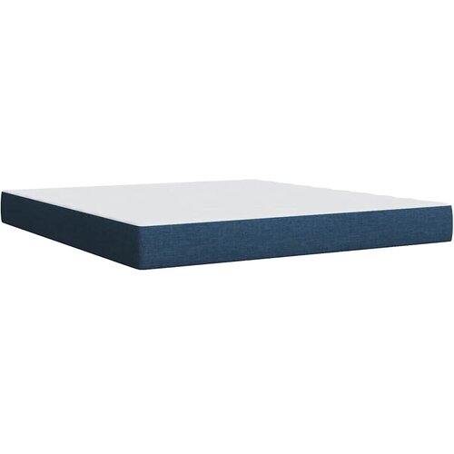  Krevet s oprugama i madracem plavi 180x200 cm od tkanine Slike