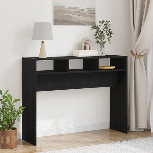 vidaXL konzolni stol Crni hrast Drvo 105 x 30 x 80 cm Crni konzolni stol Cijene