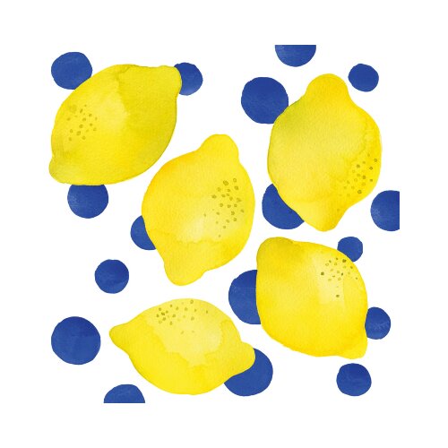 PPD Papperproducts Design Lemon & Dots - Salvete - Lemon and Dots, 33x33 cm Cene