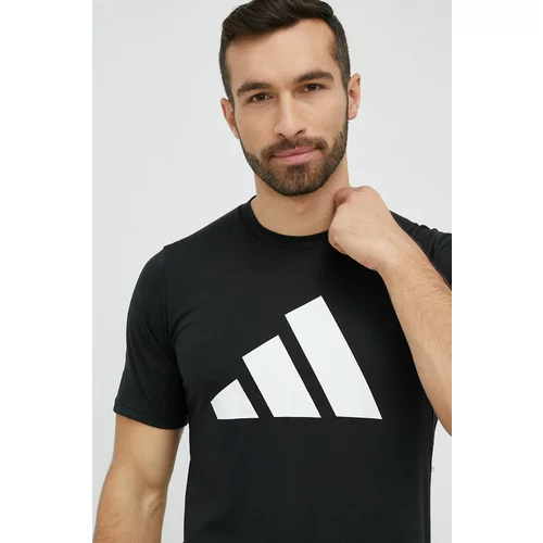 Adidas Majica kratkih rukava za trening boja: crna, s tiskom